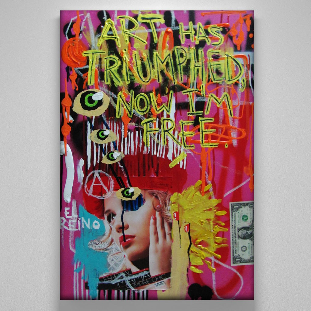 "triumphed"