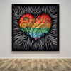 "Rainbow Heart Tangle"